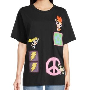 Cartoon Network Powerpuff Juniors or Woman Oversized Crochet Knit Graphic